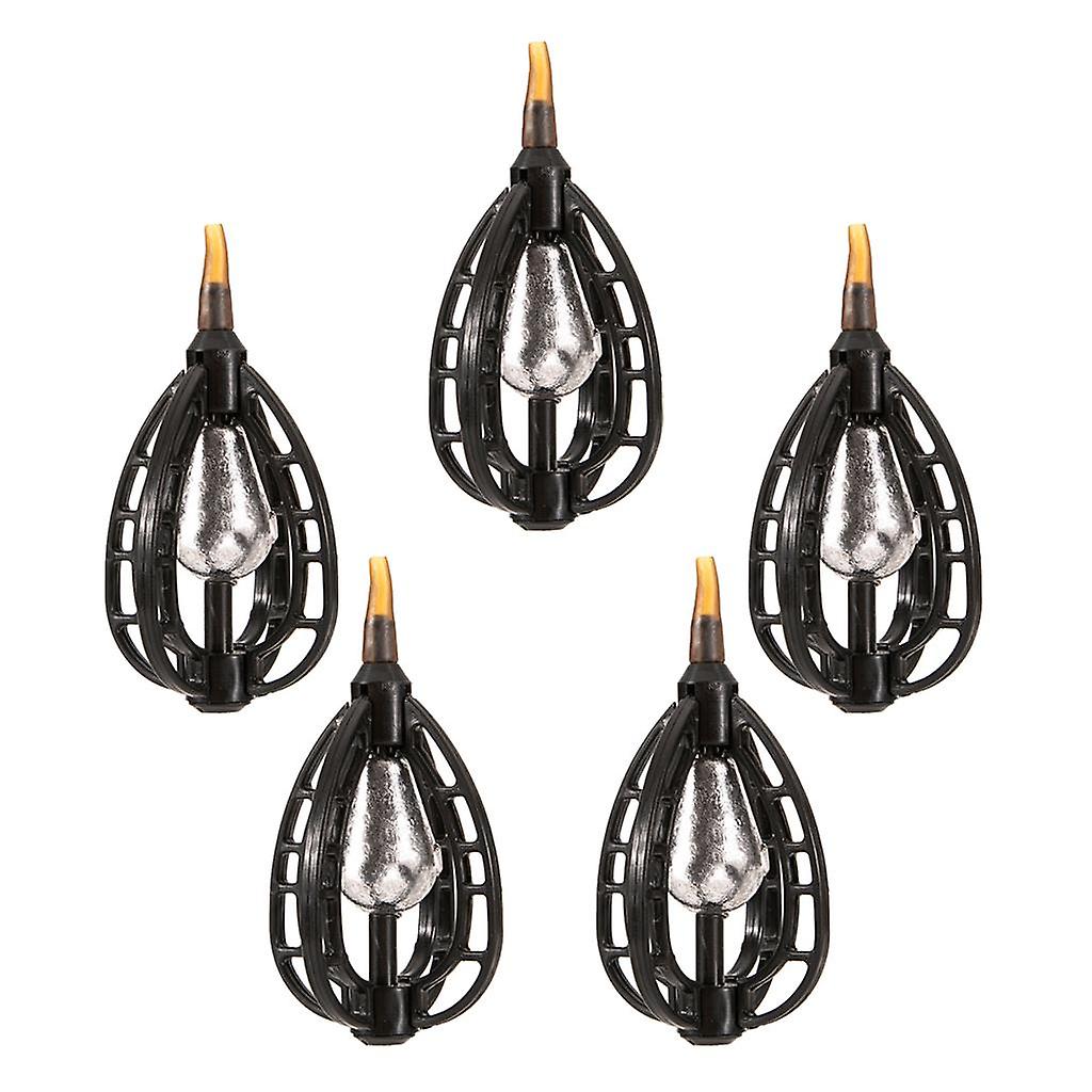 5PCS ABS Angelköder Käfig Köder Köder Käfig Köder Angelkorb Feeder Halter 40g