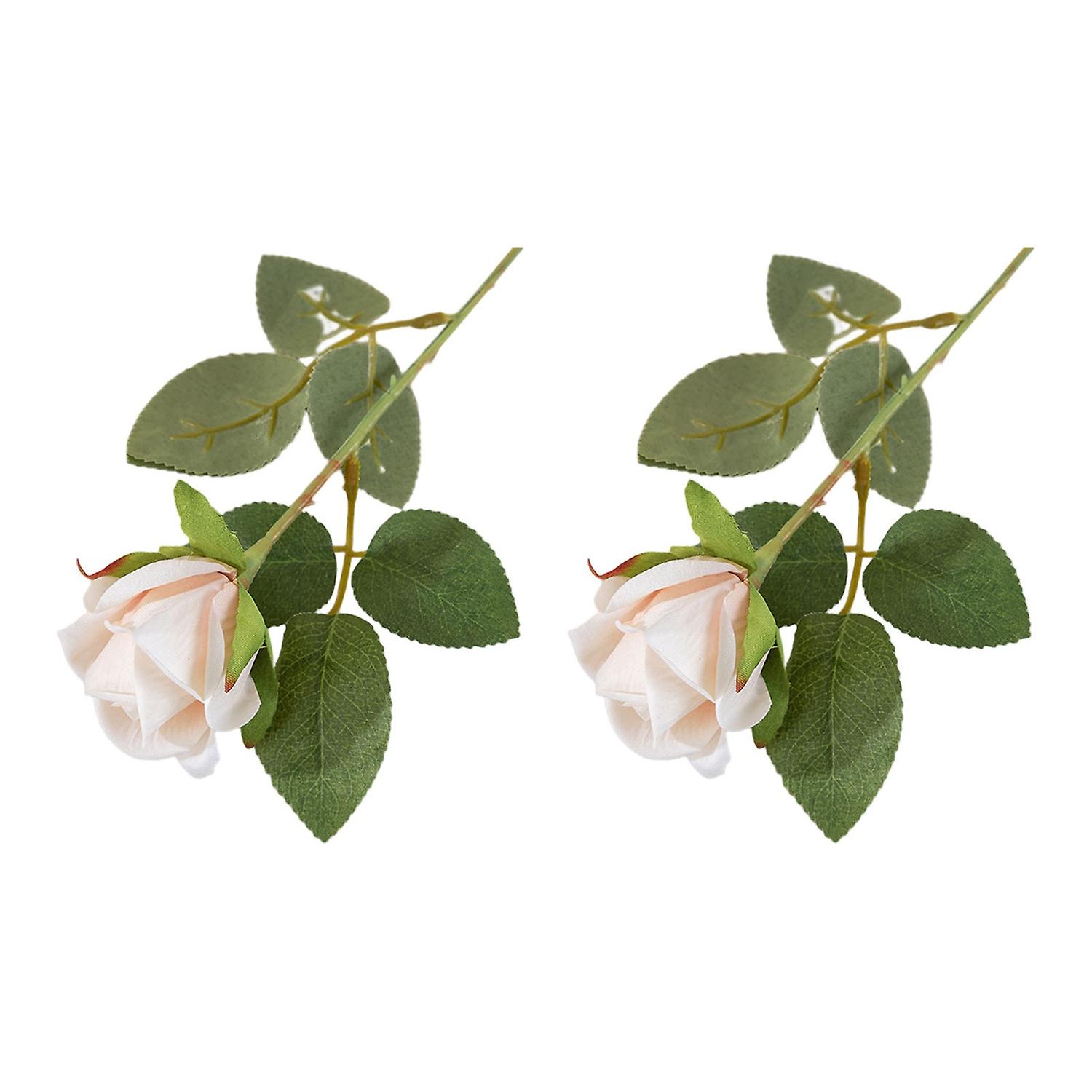 2Pcs Artificial Rose No Watering Non-fading No-withering Multiple Layer Petals Simulation Rose Flowe