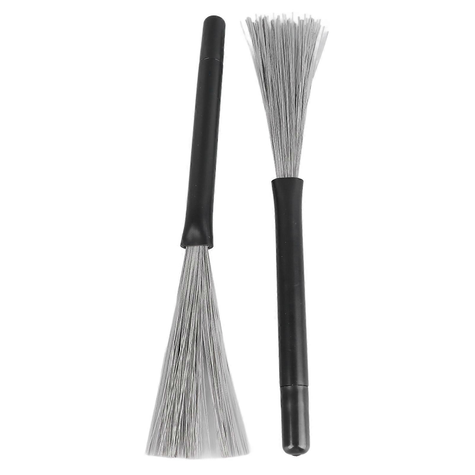 2PCS Telescopic Steel Wire Drum Brushes with Rubber Grip