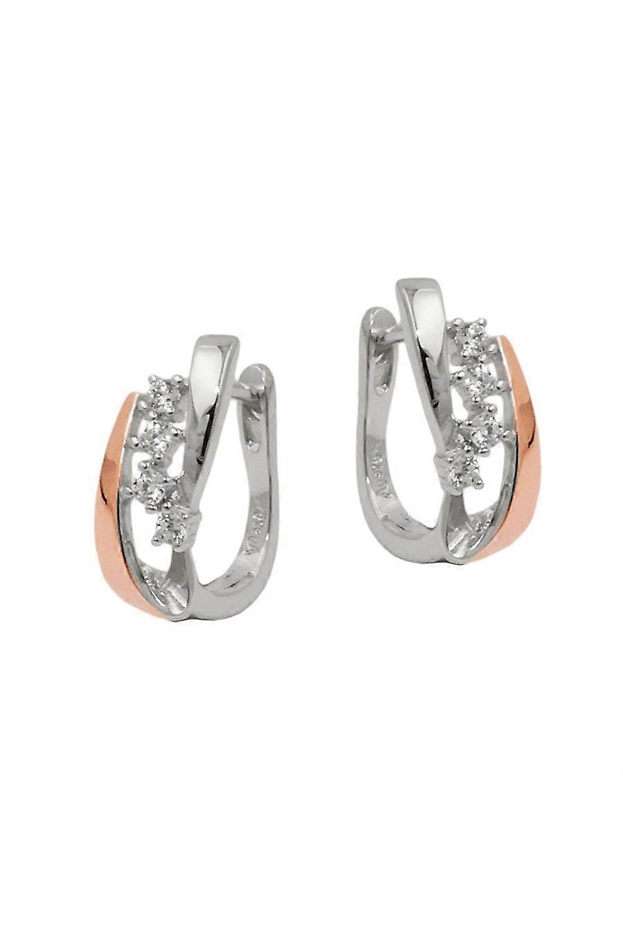 Hoop Earrings Two Tone Silver 925 - Gl93765