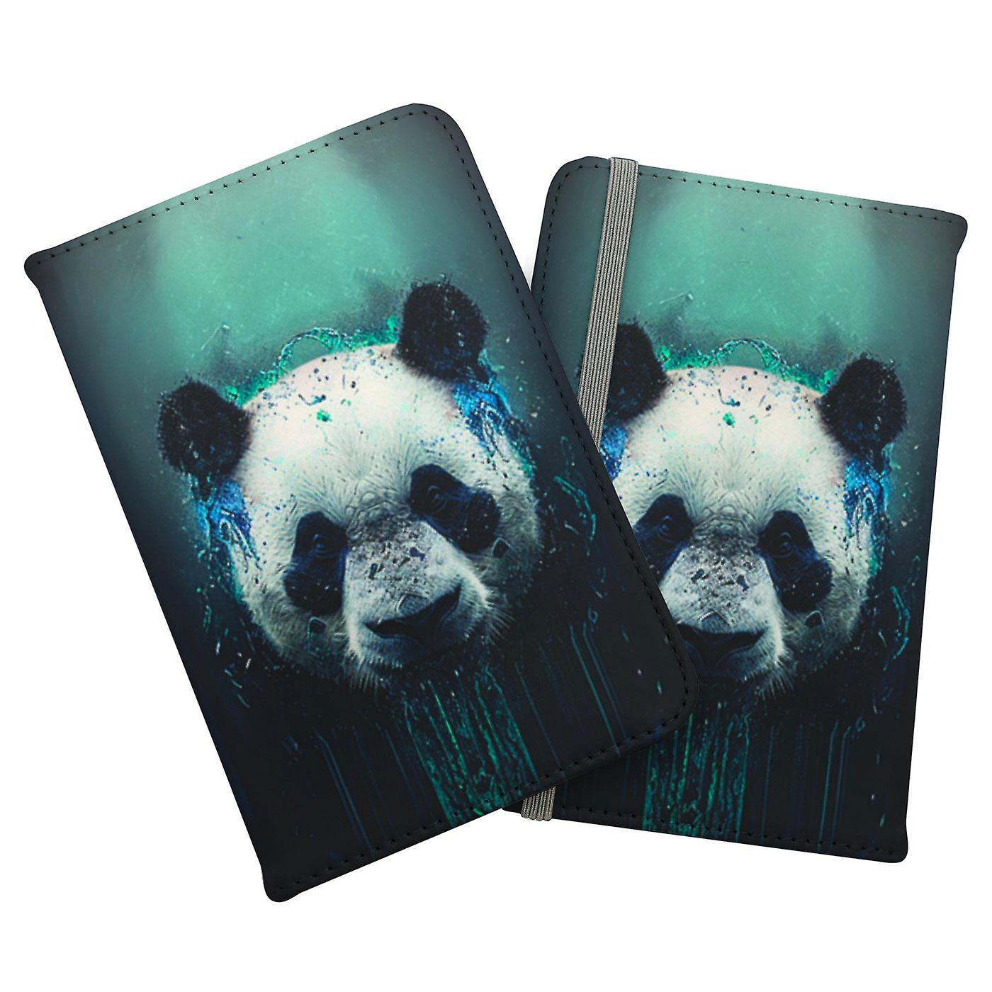 Panda Face Splashart Dark Background Passport Cover