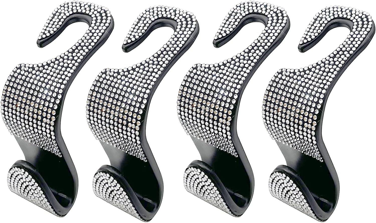 Universal Car Headrest Hook, Pack of 4 Car Seat Hooks, Multifunctional Car Hooks for Purse and Clot