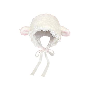 Sinknap dameshoed foto prop schapen oor decor effen kleur pluizig dik houden warm winddicht verstelbare winterhoed voor studenten