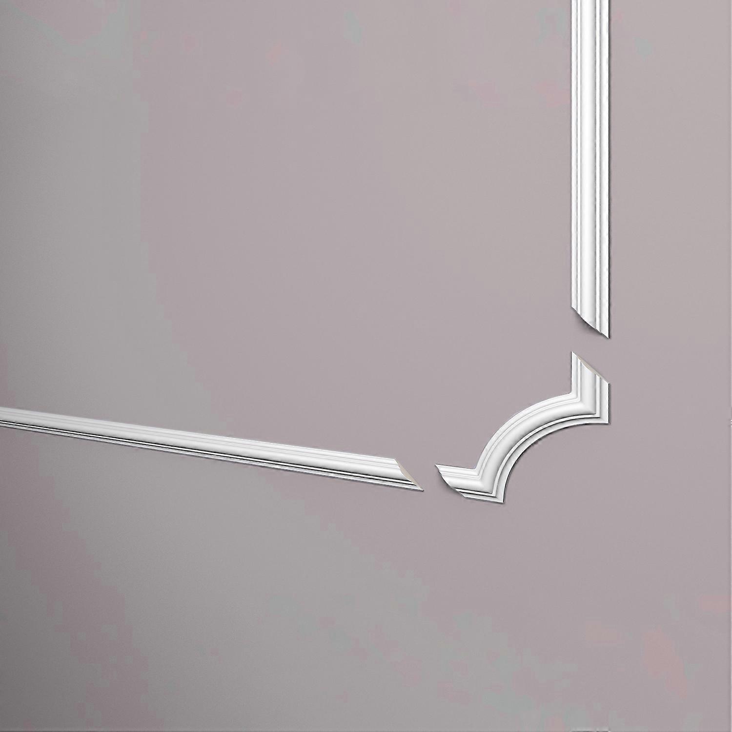 NMC 1 x Corner elements set Z102 ARSTYL 20 cm x 2 cm x 20 cm white Rigid polyurethane foam pre-primed lightweight, sturdy, dimensionally stable