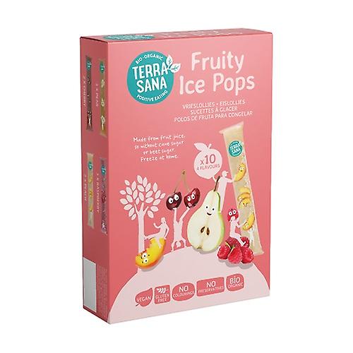 Fuity ice pops bio (fruit popsicles to freeze) 10 units of 40g (Cherry - Peach - Raspberry - Pear)