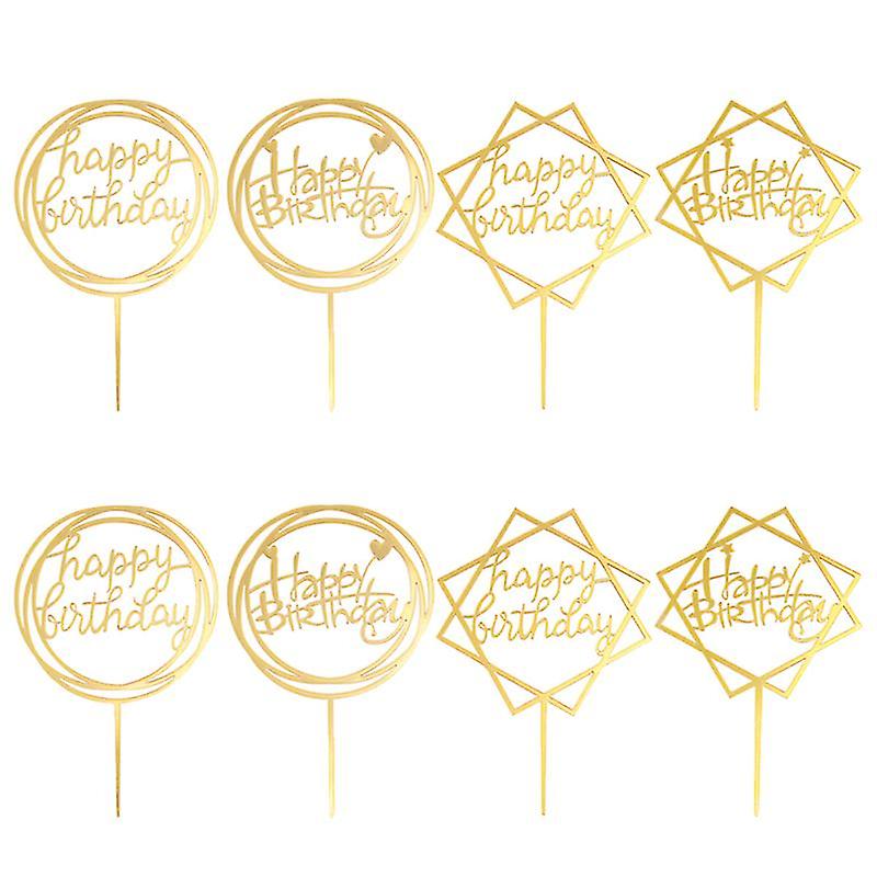 12pcs  Letter Beautiful Acrylic Cake Topper Cupcake Decor