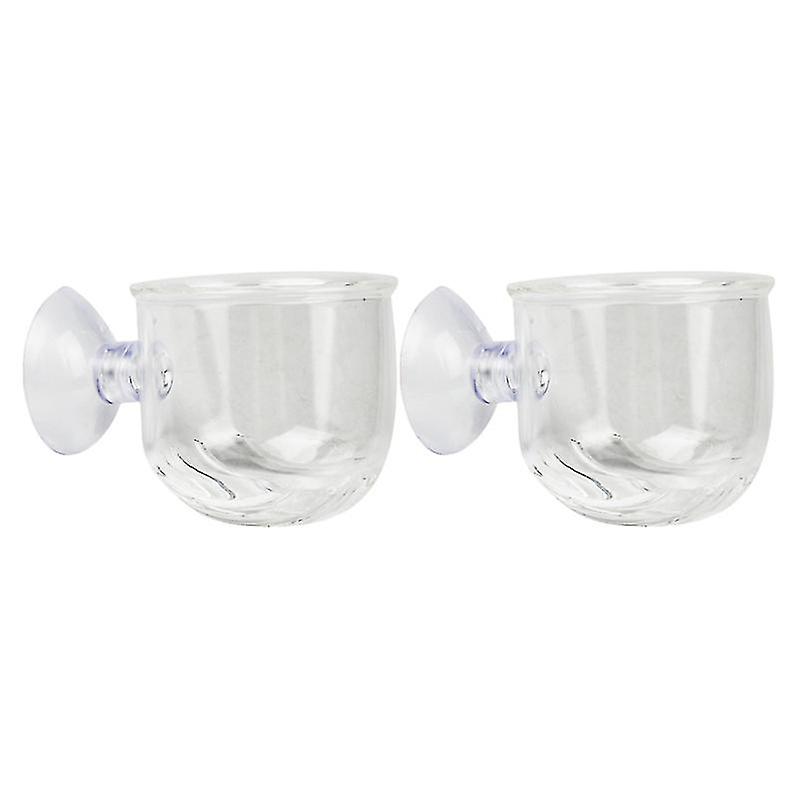 2pcs Glass Feeding Cup
