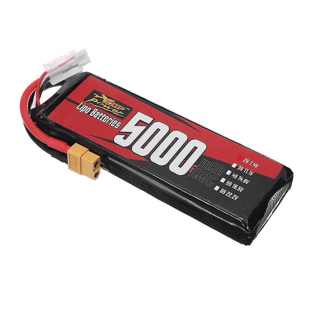ZOP Power 2S 7.4V 5000mAh 100C 37Wh LiPo Battery XT60 Plug for RC Car Airplane Helicopter