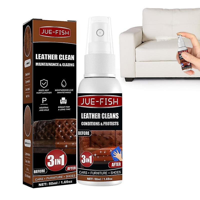 Leather Cleaner Spray 50ml Σπρέι καθαρισμού δέρματος Auto Leather Cleaning Agent Spray πολλαπλών χρήσεων αποκαθιστά και ανανεώνει ξεθωριασμένο για
