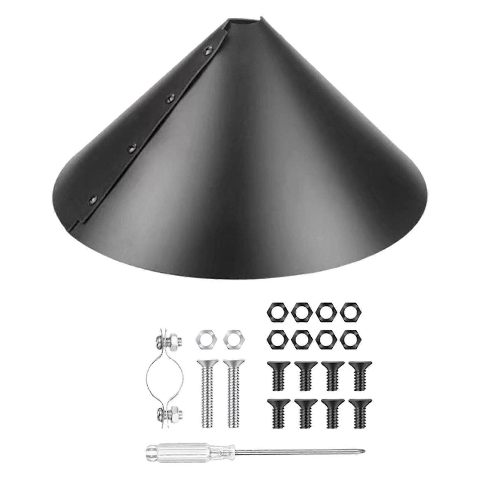 Plastic Wrap Around Squirrel Baffle Foldable with Accessory for Garden Patio Diameter 14inch