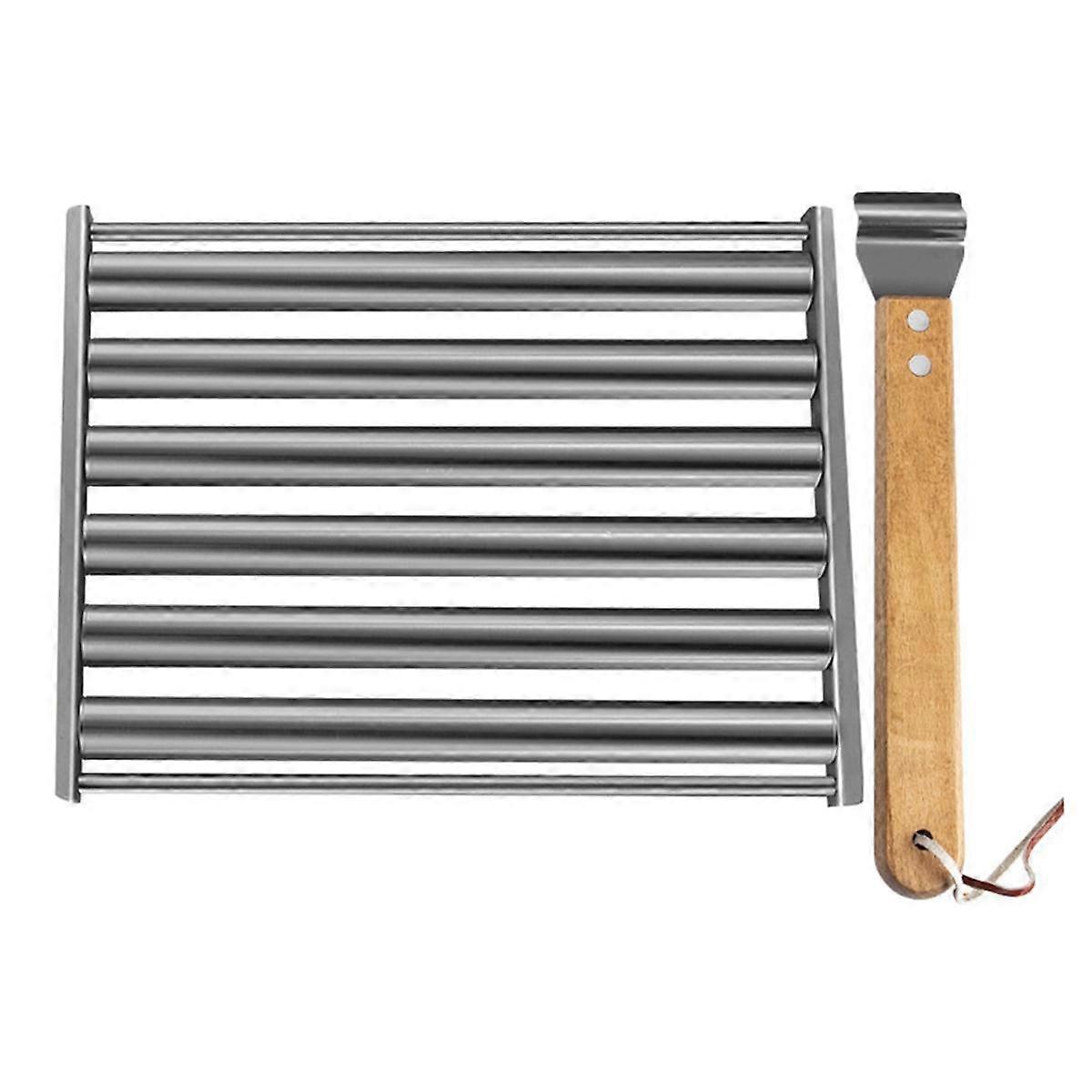 Hot Dog Roller λουκάνικο Roller Rack, λουκάνικο Roll Rack ανοξείδωτο χάλυβα BBQ Hot Dog Rack, Hot Dog Roller για κάμπινγκ τροφίμων L