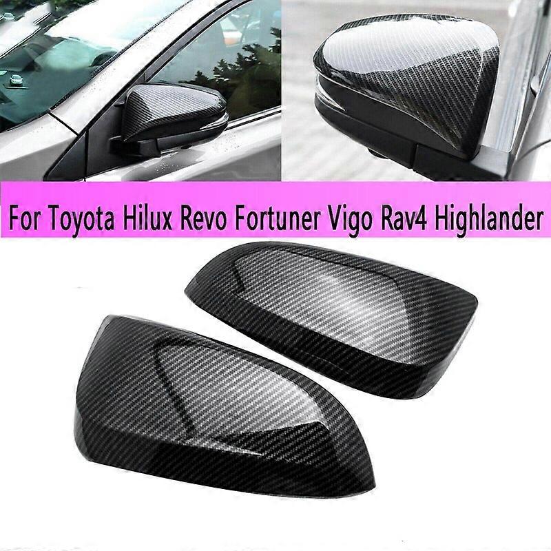 Car Rear View Mirror Decoration Side Door Mirror Cover Cap for Toyota Hilux Revo Fortuner Vigo Rav4 Highlander