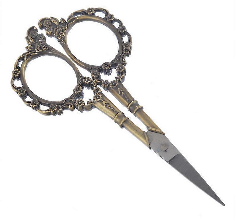 Green Vintage Work Brown Embroidery Scissors