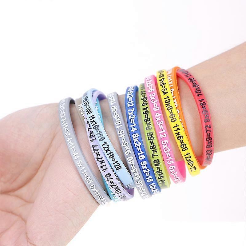 12pcs Silicone Multiplication Tables Bracelet for Kids Math Education