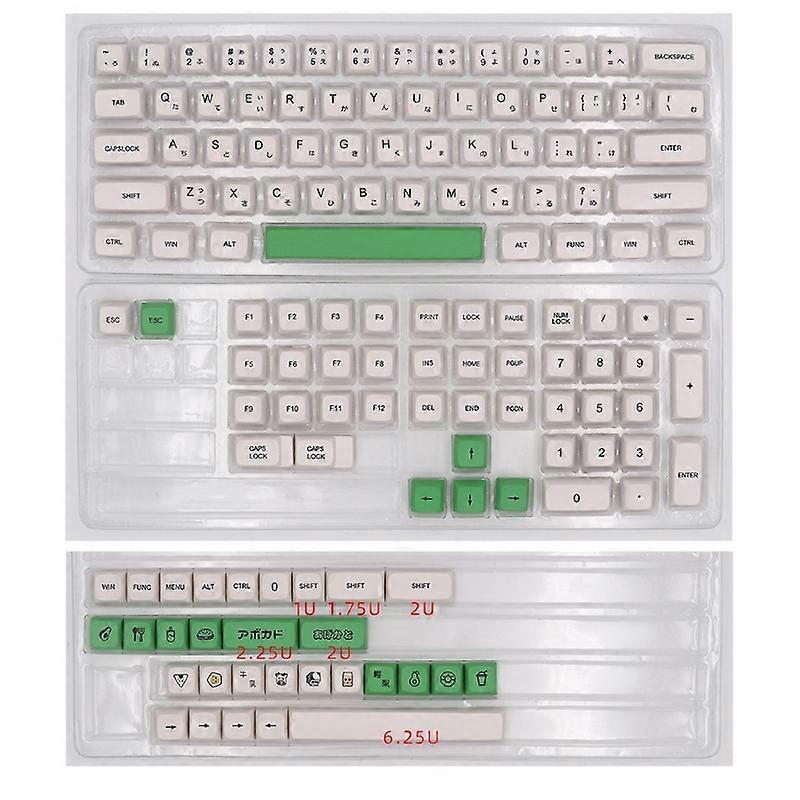 Avocado Sublimation Keycap Japanese/ English for Cherry MX Mechanical Keyboard