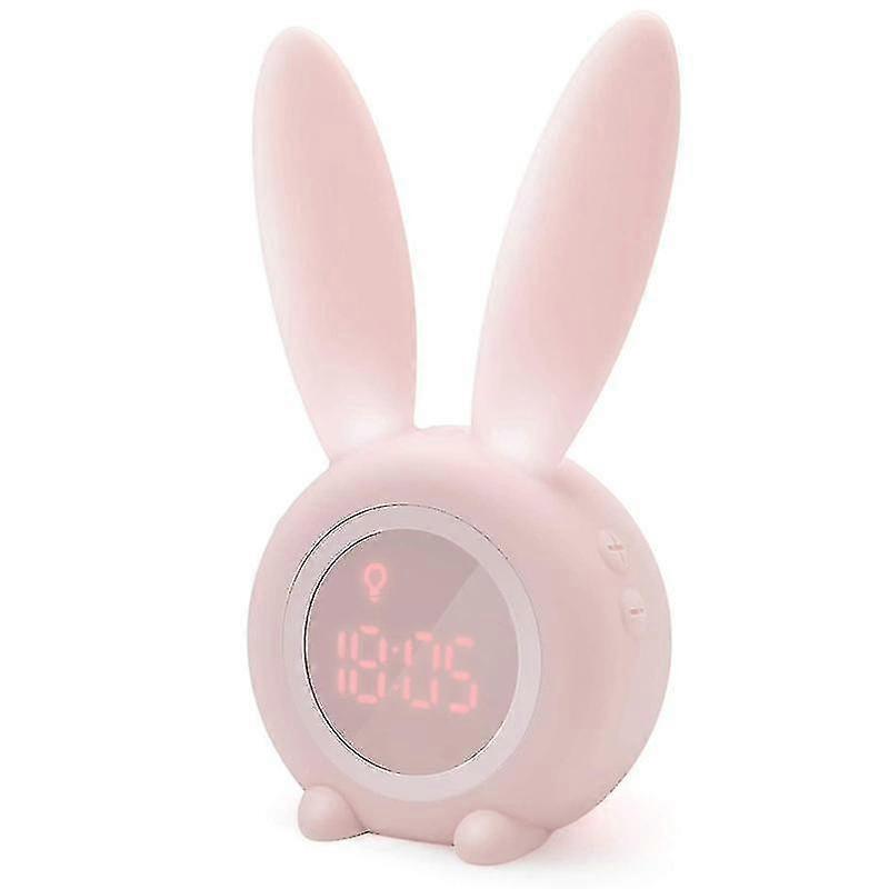 Cute Pink Electronic Rabbit Alarm Clock