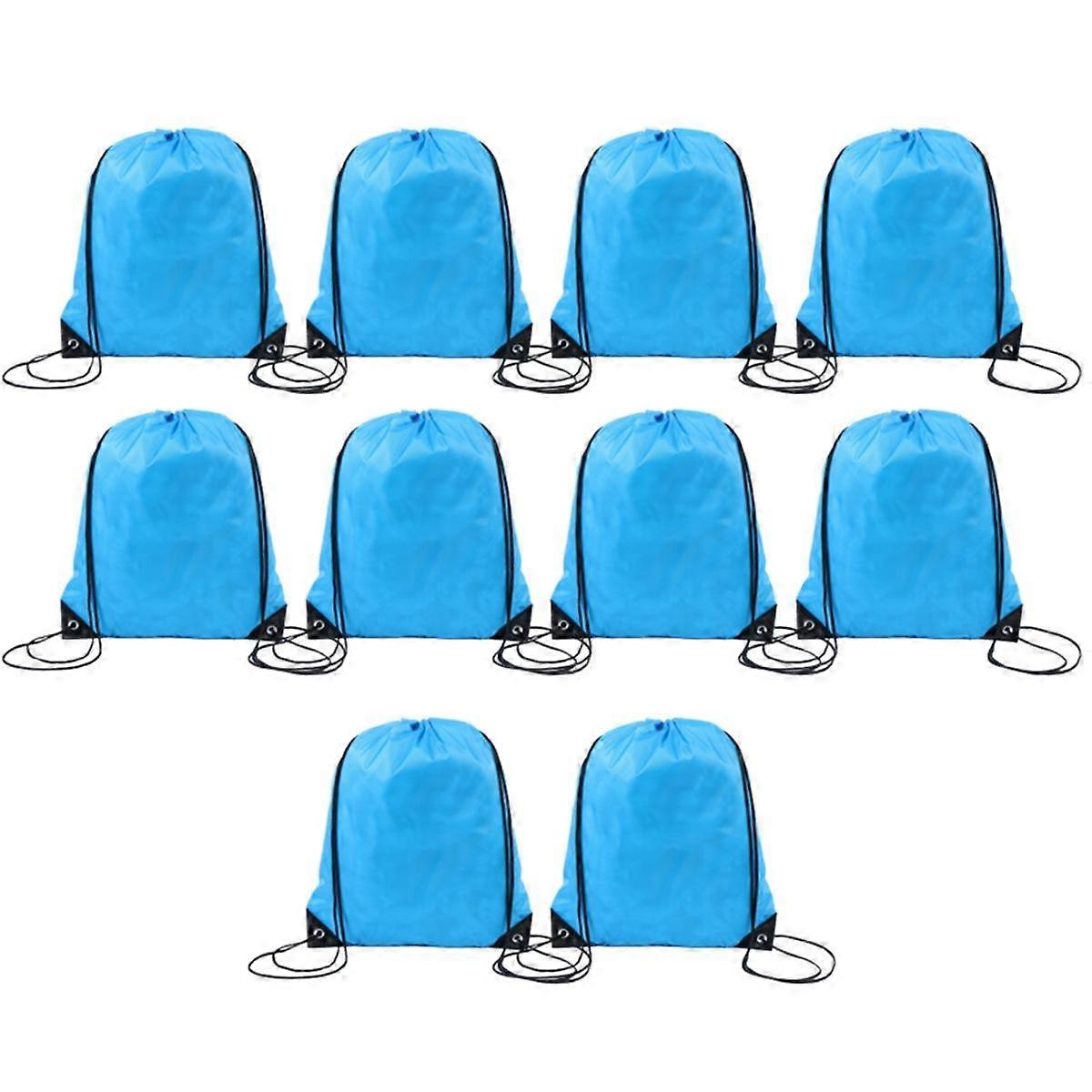 Polyester Drawstring Bag Sports Marathon Drawstring Bag Storage Bag Drawstring Bag Blue