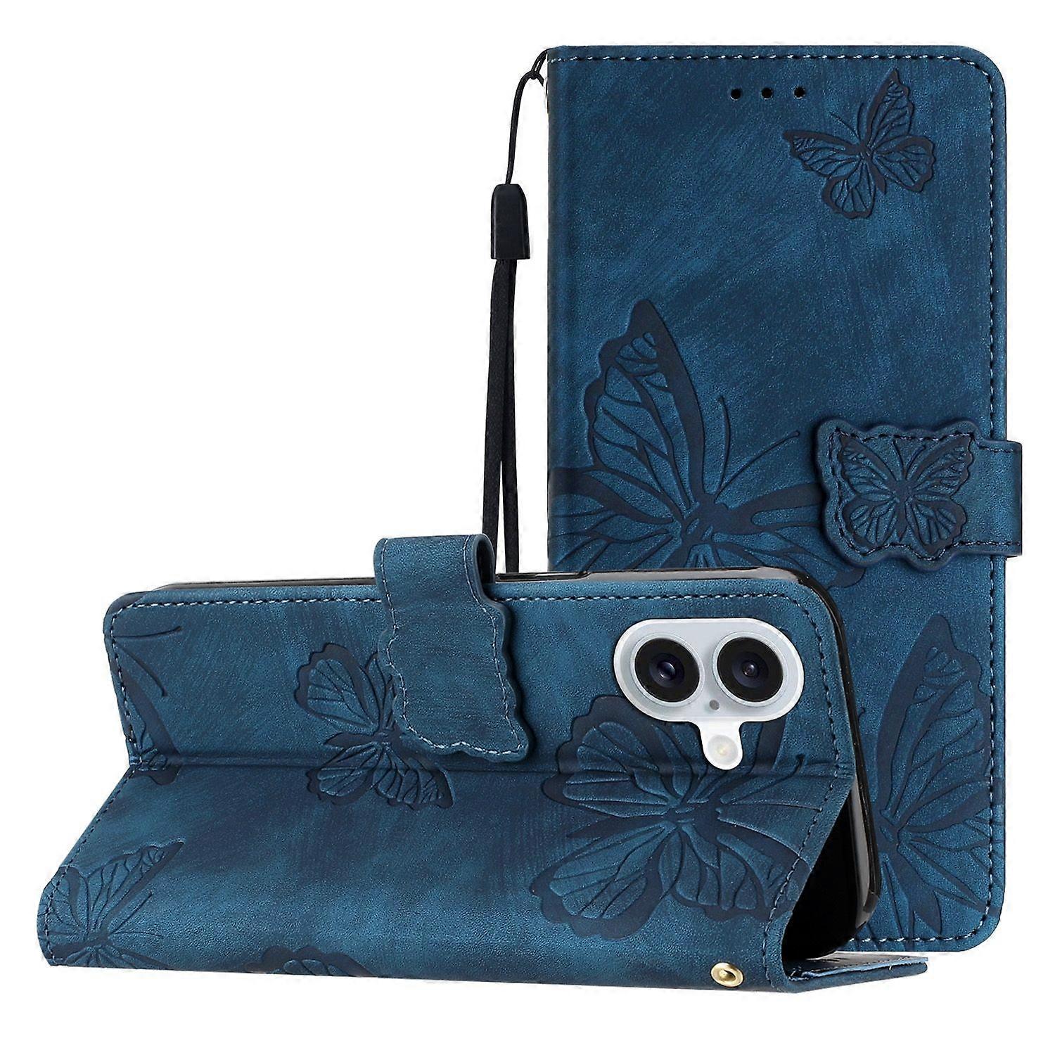 Butterfly Leather Phone Case For iPhone 16
