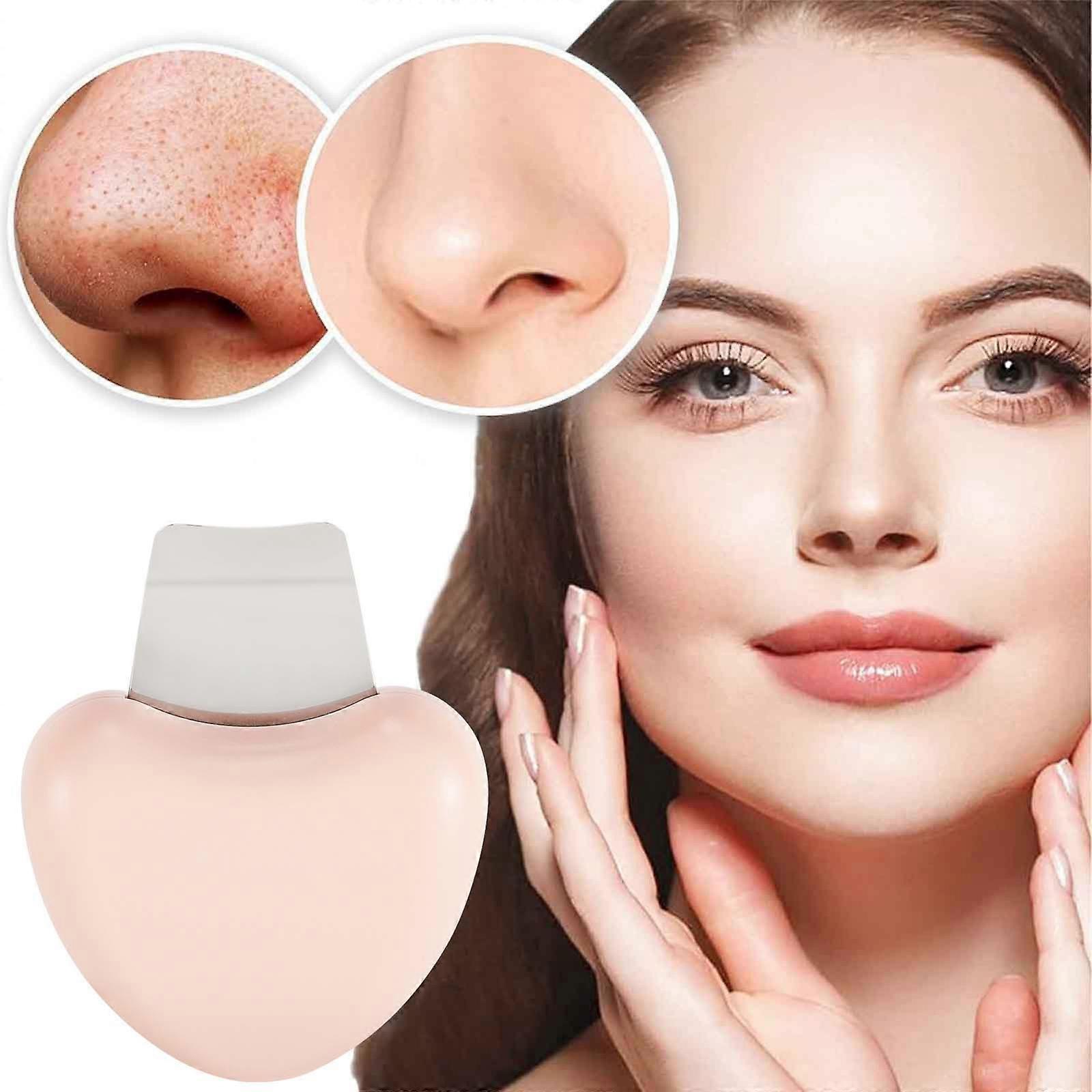 Récureur de peau de pelle à points noirs en forme de cœur Spatule pour le visage Autolaveuse pour le visage Outils de suppression des points noirs pour un nettoyage en profondeur des FLYE2479