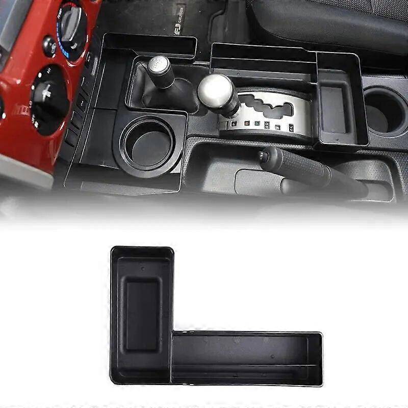 لتويوتا FJ كروزر 2006-2022 صندوق تخزين مسند الذراع المركزي للسيارة ABS أسود منظم الكونسول المركزي الملحقات 1 قطعة