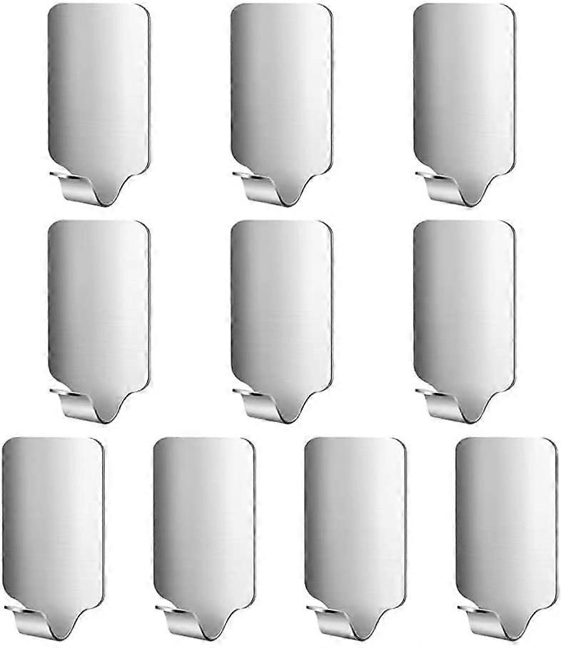 Hooks-a pack of 10 stainless steel self-adhesive hooks