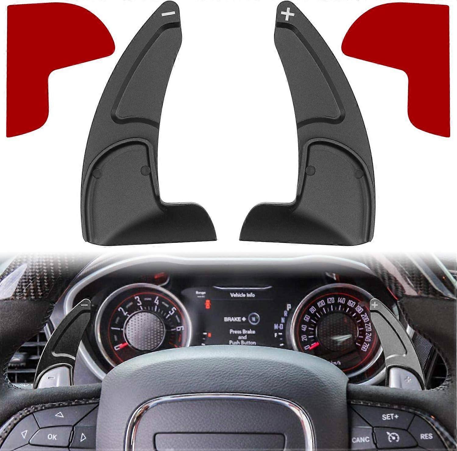 thumbnail image 2 of SAWADICAR Red Carbon Fiber Shift Paddle Trim Covers – Dodge Charger 2015+ Durango 2014+ 2 of 5
