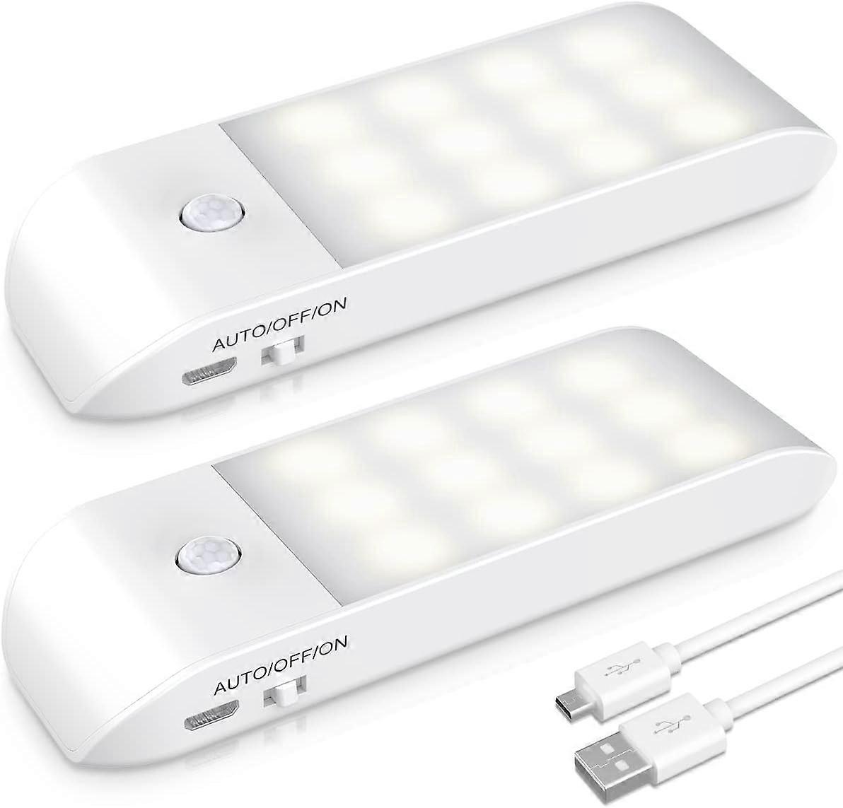 Night Light,Motion Sensor Lights Indoor,USB Rechargeable Battery Light,3 Model(ON/AUTO/OFF) Sensor