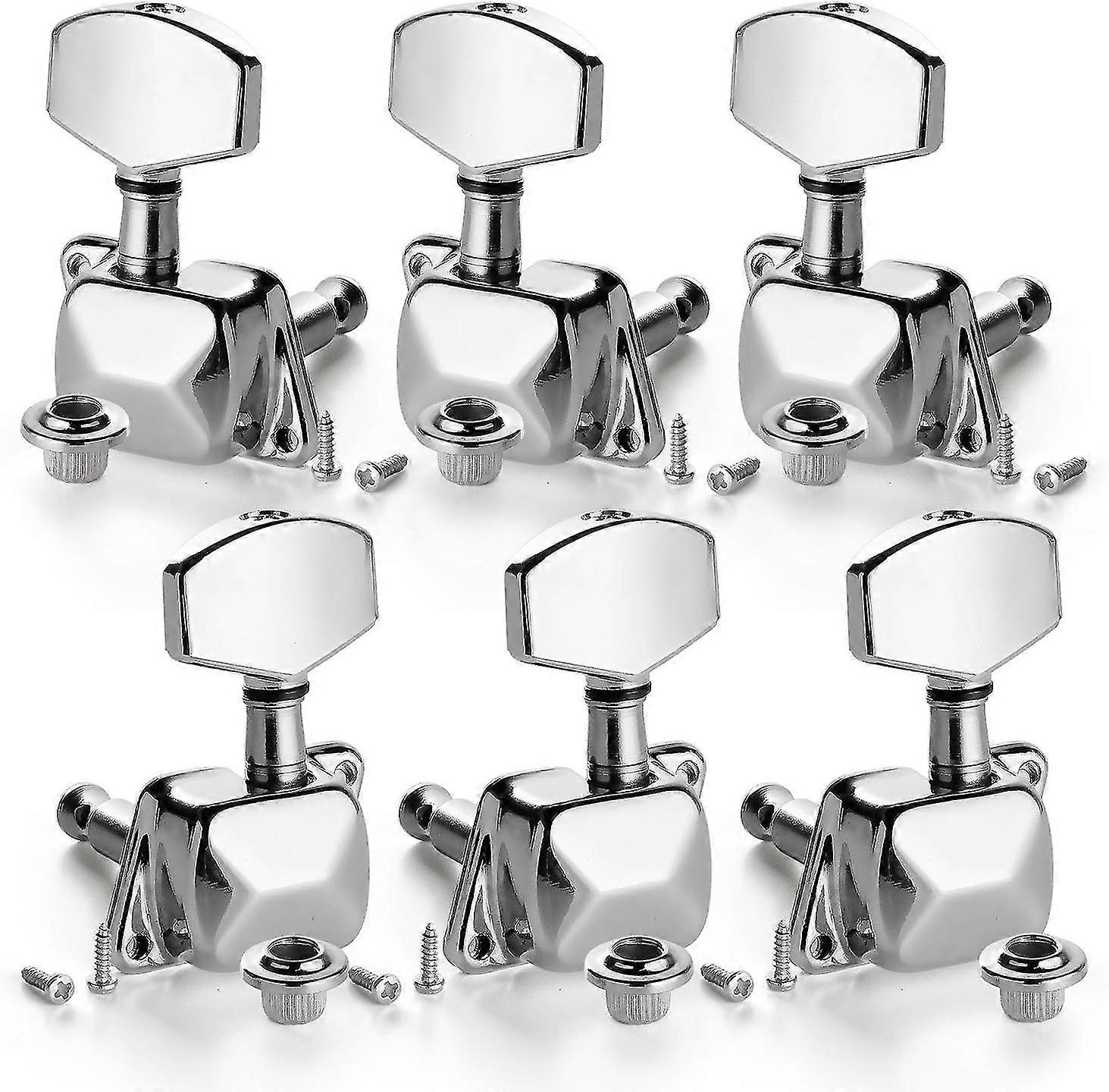 6 Pieces Semi-closed Guitar String Tuning Pegs Tuner Machine Heads Knobs Tuning Keys For Acoustic Or Electric Guitar