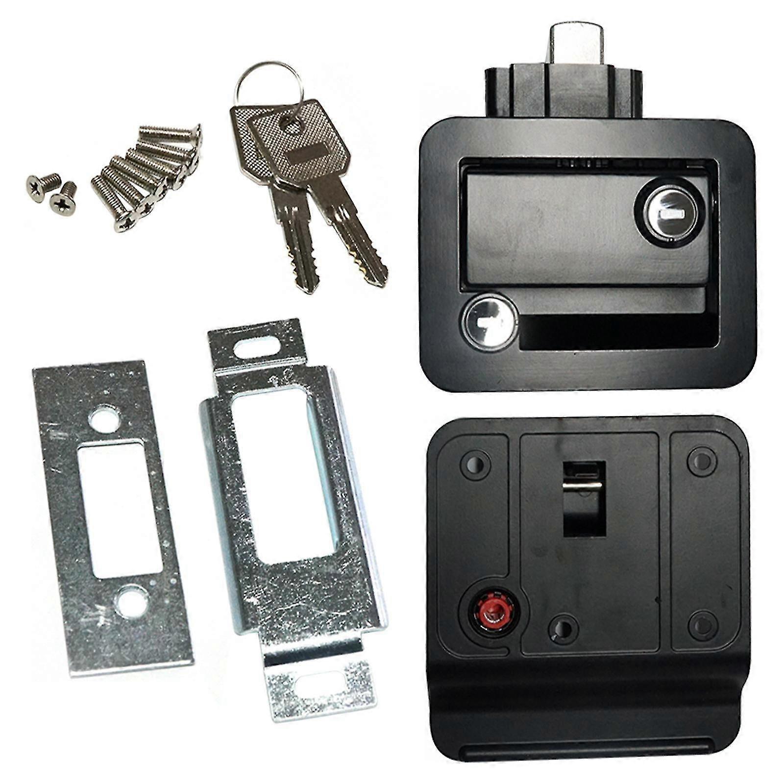 Rv lock with paddle coated replacement for hauler w/ 2 pcs keys, 8 pcs screws