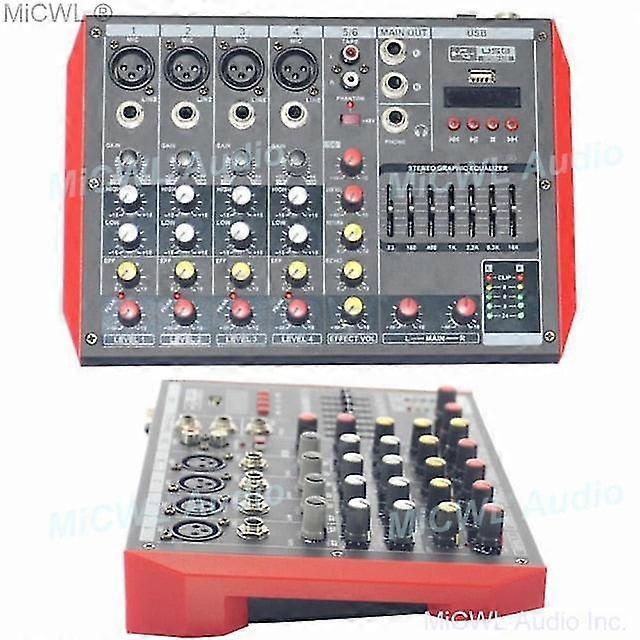 Bluetooth portable 12 channel audio mixer sound mixing console usb mp3 7-band