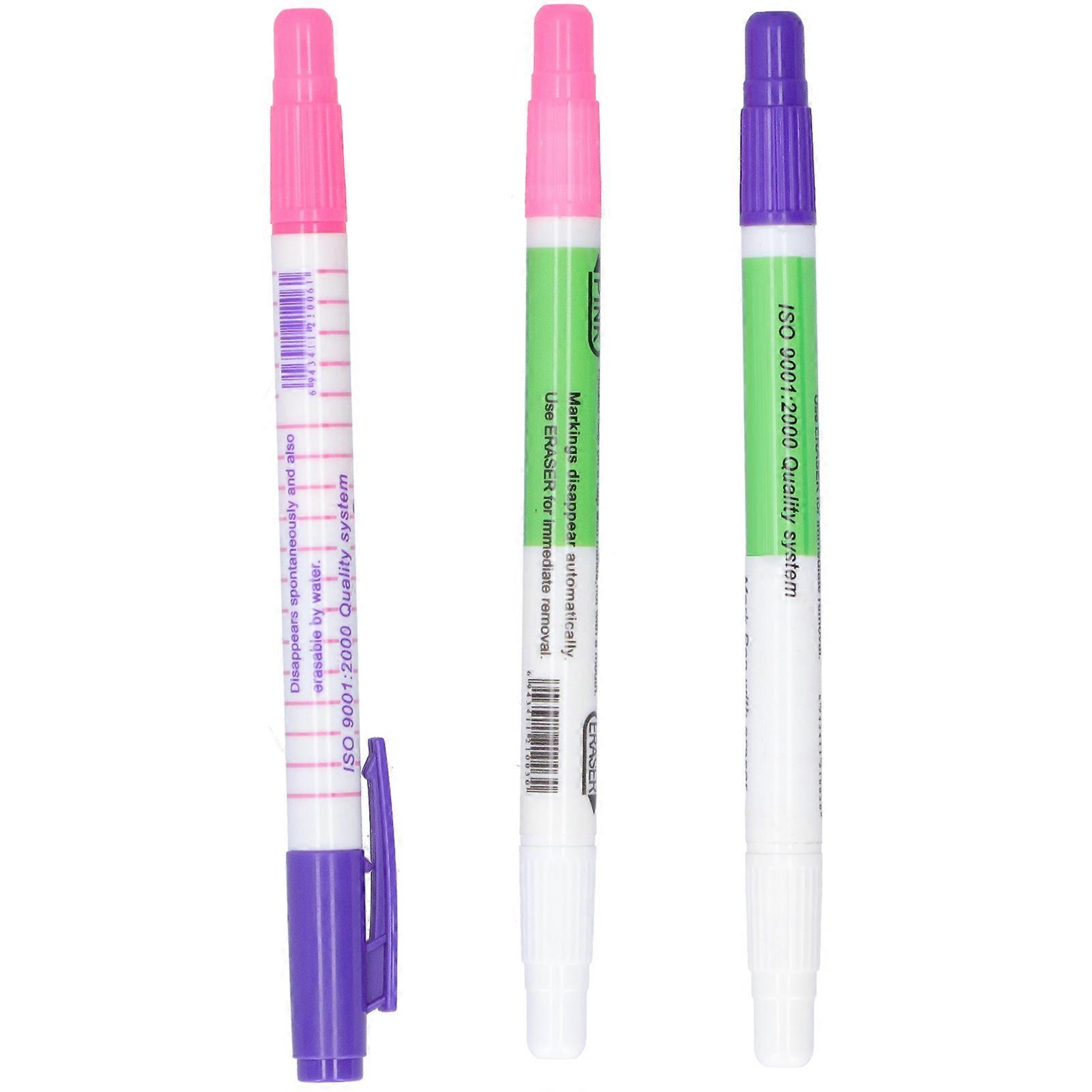 3Pcs Kleidung Markierung Stift DoubleHeaded Bunte Wasserlösliche CrossStitch Marker