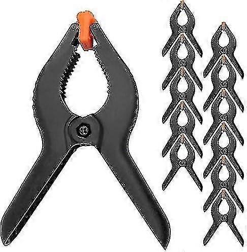 10 Plastic Spring Clamps, 6" Extra Strong Work Clamps