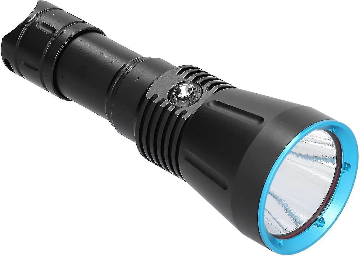 Diving Torch, Stylish And Simple Design Strong Light Flashlight For Underwater Fishing Salvaging For Camping For Diving Fishing, Hunting,Black