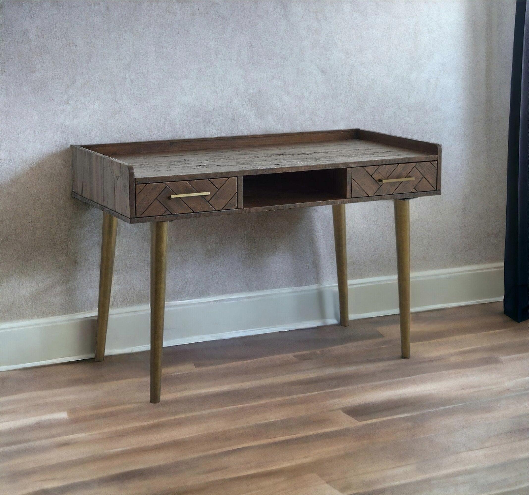 Writing Desk With Gold Painted Legs