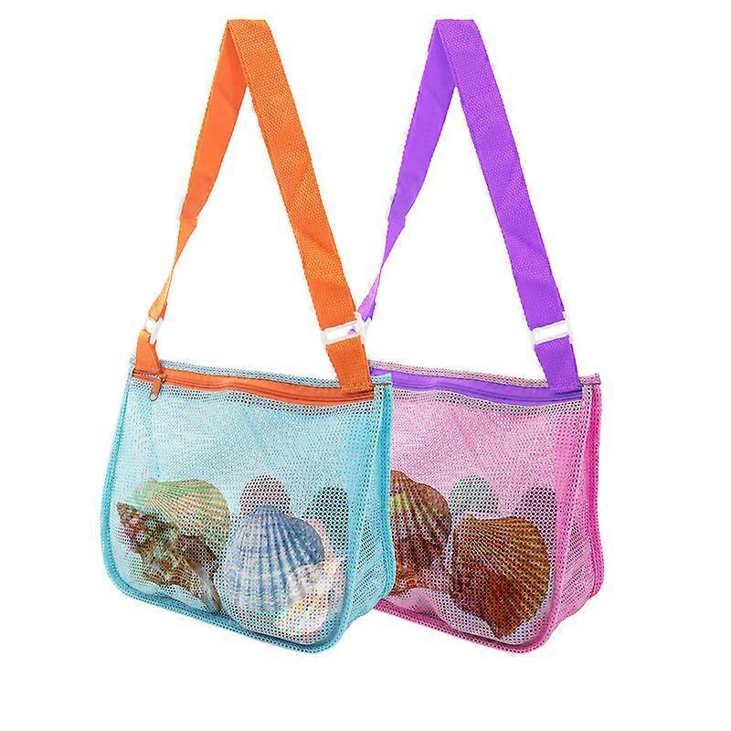 Beach Toy Mesh Beach Bag Kids Shell Collecting Bag Toy Mesh Bag