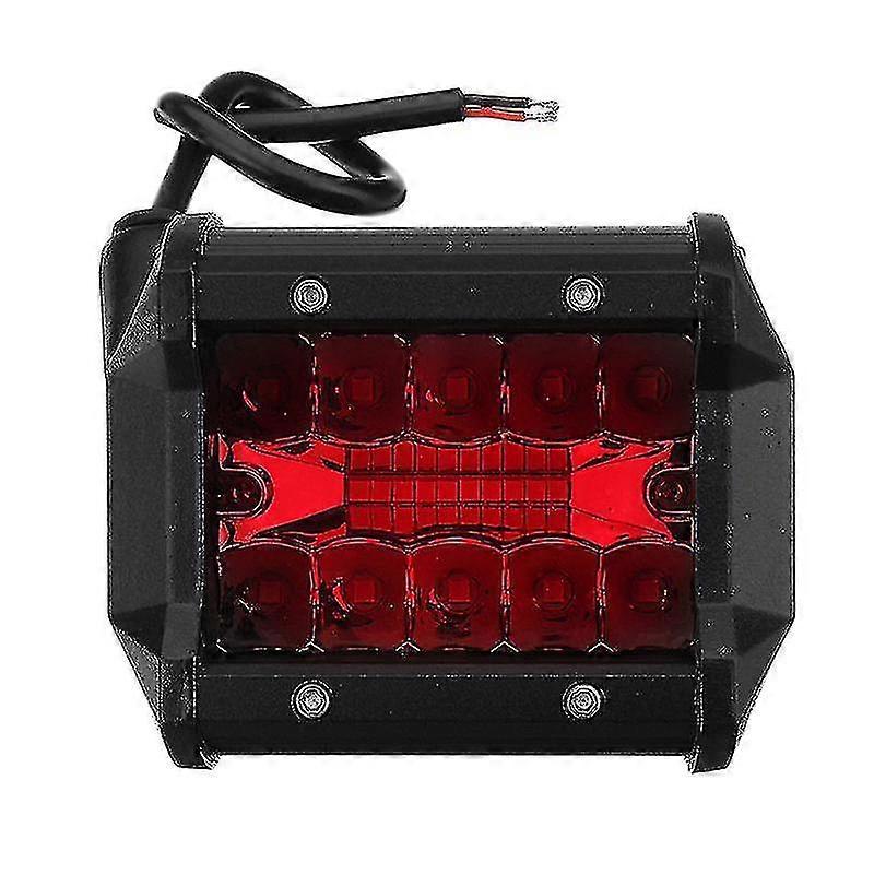 2x 4 Inch Red Led Work Light Bar Flood Spot Driving Fog Lamp Offroad Truck Boat