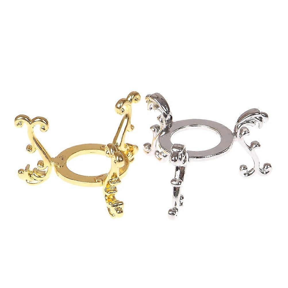1PC Gold-plated Display Gemstone Egg Support Base Crystal Ball Stand Holder Ornament Crystal Ball Decorative Ball Display Stand