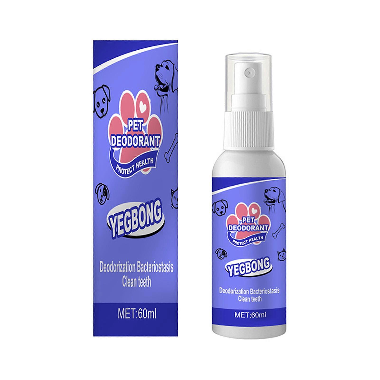 Pet Breath Deodorant Spray Fresh Breath Soothes Dogs & Cats Mouth Smell Water Additive 60ml