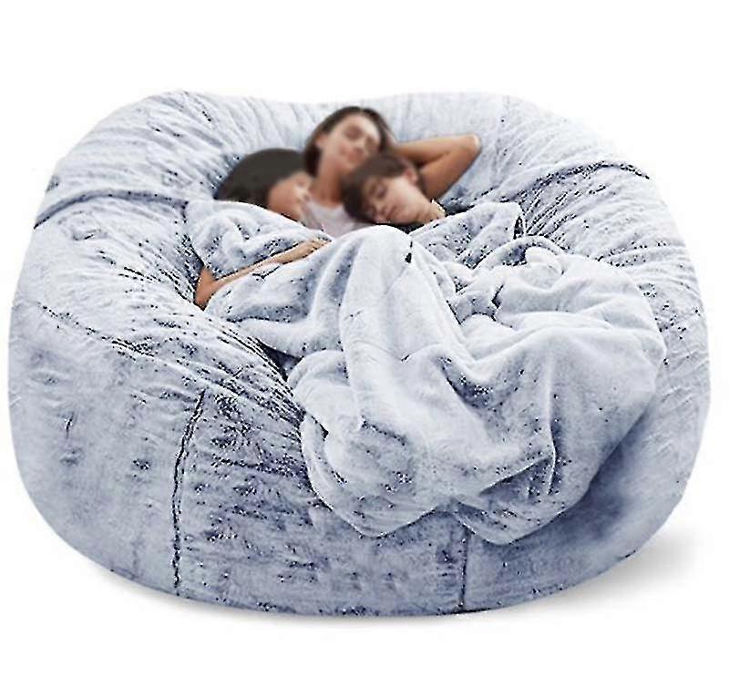 Lazy Sofa Cover Bean Bag Artificial Fur Bean Bag Bean Sofa Cover No Filler
