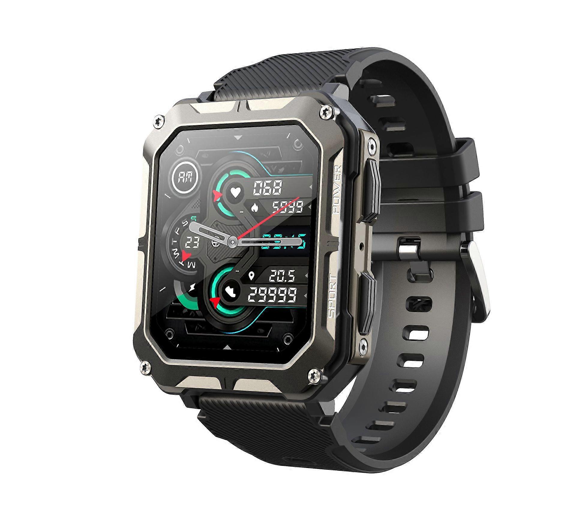 C20pro Smart Watch New Bluetooth Call Three Defense Outdoor Sports Waterproof Meter Step Heart Rate Blood Oxygen Monitoring