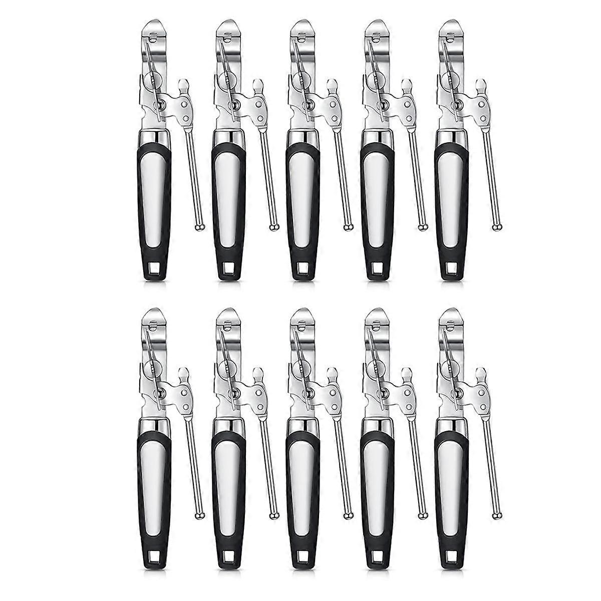 10 Pieces Can Opener Manual Can Opener Soft Non Slip Grip Handle Heavy Duty HandHeld Can Opener Saf