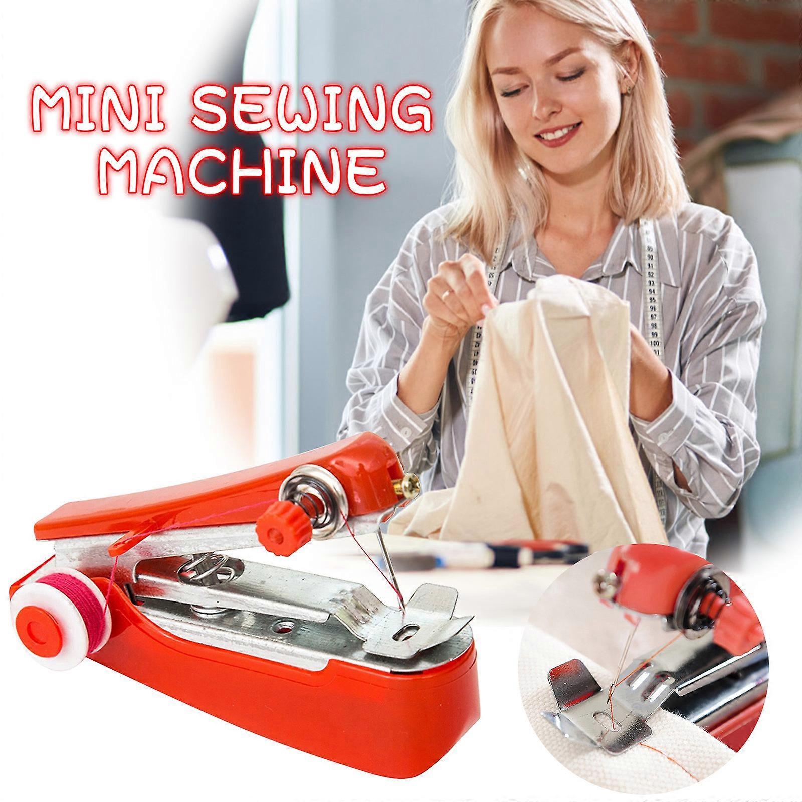 Portable Needlework Cordless Hand-Held Clothes Fabrics Sewing Machine