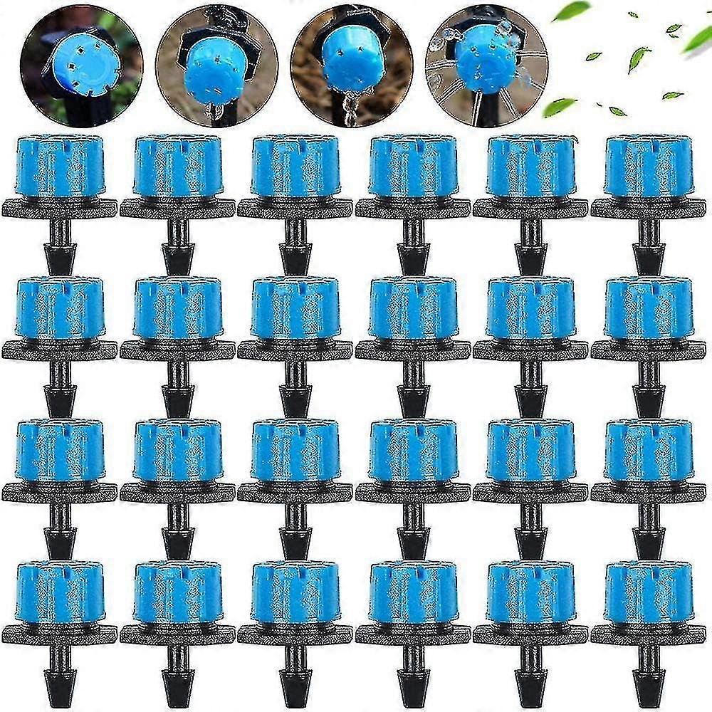 100pcs 1/4inch Irrigation Drippers Sprinklers, Adjustable Emitter Drippers Micro Drip Irrigation
