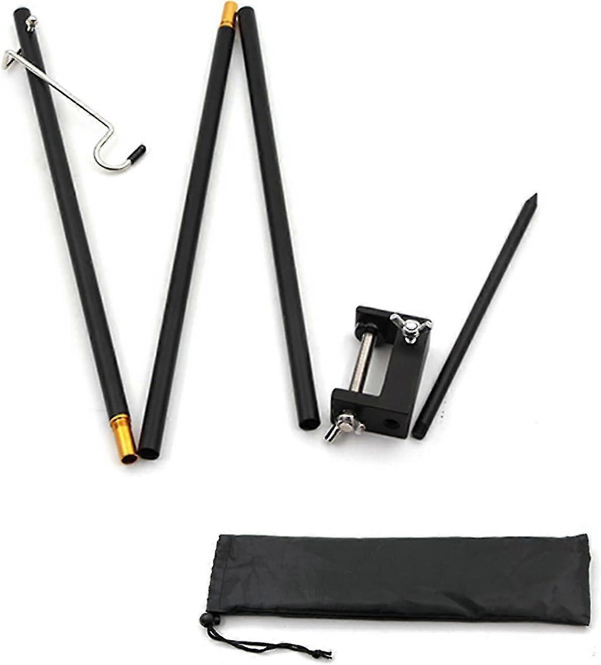 Aluminum Alloy Portable Folding Lantern Lamp Holder Hanging Pole Camping Portable Mini Aluminum