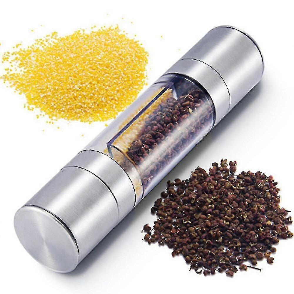 Kitchen Household Stainless Steel Creative Manual Pepper Grinder - Double Headed