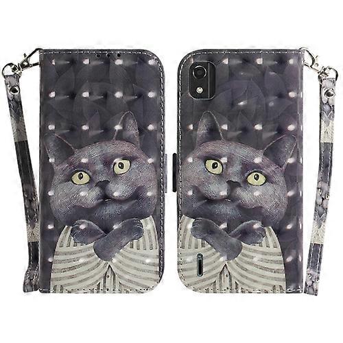For Nokia C2 2nd Edition 3D Colored Horizontal Flip Leather Phone Case