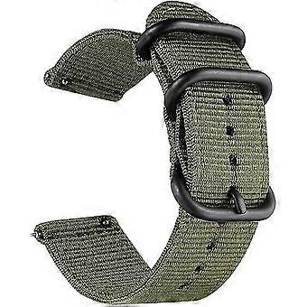 22mm universaali ballistinen kellonauha, nylonkangas kudottu silmukka vaihtohihna ranneke solki kiinnitys säädettävä suljin smart-wa