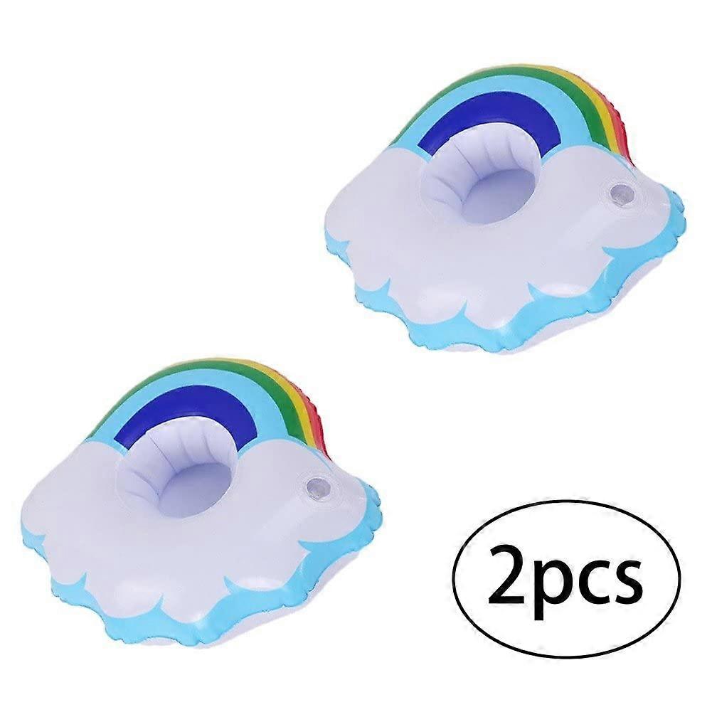 Mini Water Coasters Floating Inflatable Cup Holder Swimming Pool Drink Float Toy Inflatable Circle Pool Coasters