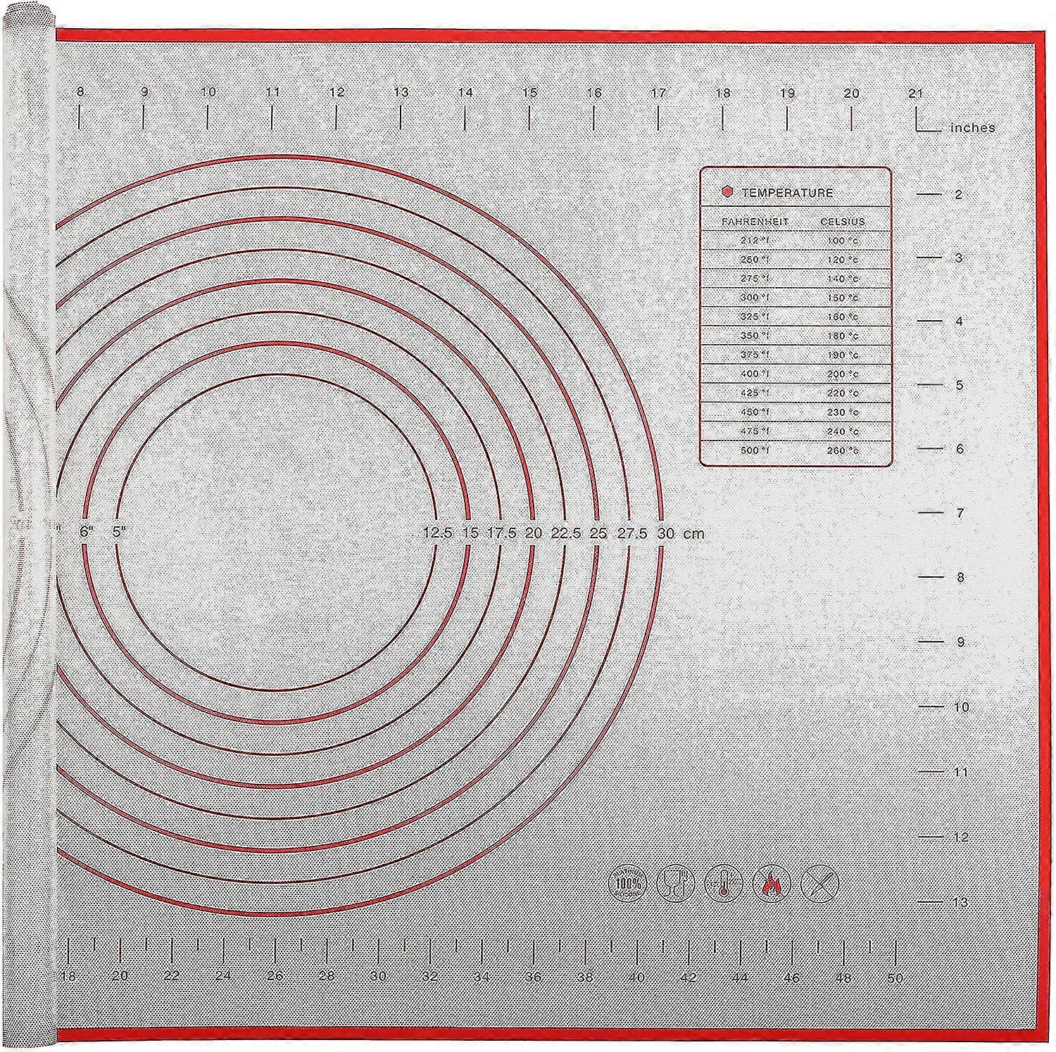 Silicone Baking Mat Non Slip Pastry Mat With Measurement Non Stick For Rolling