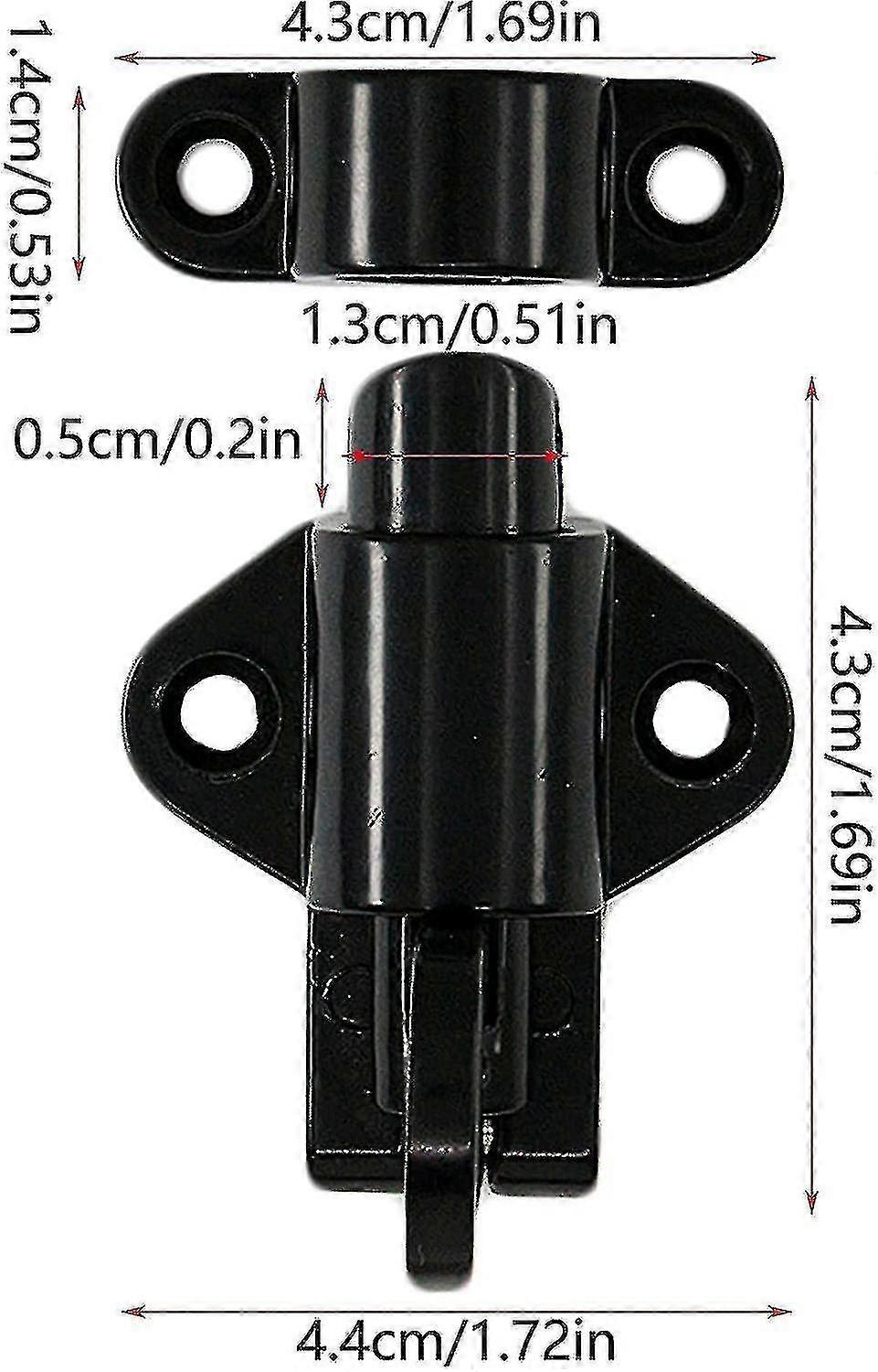 Window Latch Pull Ring Window Door Security Ring Black Pull Spring Rebound Bolt